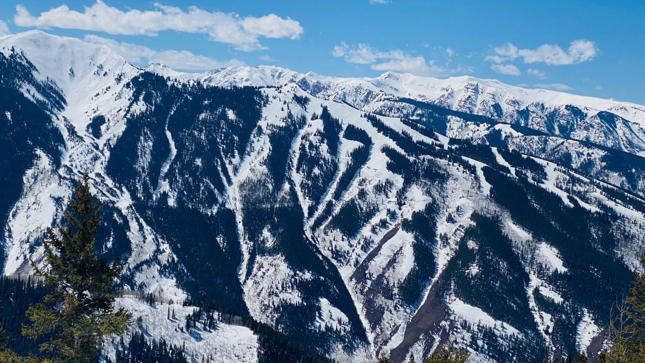 Spring sking in Aspen, CO.